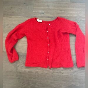 Sezane cardigan in red